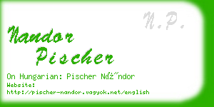 nandor pischer business card